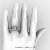 Art-Masters-Winged-Skull-14K-White-Gold-1-Carat-White-CZ-Pink-Sapphire-Engagement-Ring-R613-14KWGPSWCZ-H