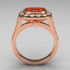 Classic Legacy Style 14K Pink Gold 2.0 Carat Cushion Cut Semi Mount Diamond Engagement Ring R60-14KPGDSEMI-3