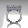 Modern Persian 14K White Gold 0.73 CTW Diamond Designer Ring R103-14KWGD-2