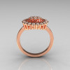 Classic 10K Pink Gold 0.50 CTW Diamond Cluster Bridal Ring R107-10KPGD-3