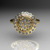 Classic 10K Yellow Gold 0.50 CTW Diamond Cluster Bridal Ring R107-10KYGD-2