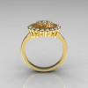 Classic 10K Yellow Gold 0.50 CTW Diamond Cluster Bridal Ring R107-10KYGD-3