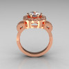 Classic 10K Pink Gold 1.0 Carat CZ Diamond 2011 Trend Engagement Ring R108-10KPGDCZ-3