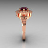 Classic 18K Pink Gold 1.0 Carat Amethyst Diamond 2011 Trend Engagement Ring R108-18KPGDAM-3