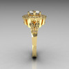 Classic 18K Yellow Gold 1.0 Carat CZ Diamond 2011 Trend Engagement Ring R108-18KYGDCZ-4