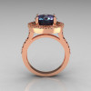 Legacy Classic 14K Rose Gold 2.5 Carat Alexandrite Diamond Solitaire Ring R115-14RGDAL-3