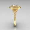 Soleste Style 10K Yellow Gold 1.25 Carat Cushion CZ Bead-Set Diamond Engagement Ring R116-10YGDCZ-3
