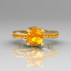 Modern Bridal 10K Yellow Gold 1.0 Carat Yellow Citrine Solitaire Ring R145-10YGYCI-2