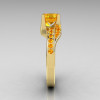 Modern Bridal 10K Yellow Gold 1.0 Carat Yellow Citrine Solitaire Ring R145-10YGYCI-3