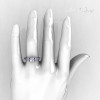 Classic French Bridal 14K White Gold Three Stone 1.0 Carat CZ Diamond Engagement Ring AR112-14KWGDCZ-5