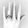 Modern Classic 10K White Gold 1.5 Carat CZ Marquise Black Diamond Solitaire Ring AR121-10WGDCZBLL-5