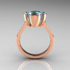 Modern Classic 10K Rose Gold 1.5 Carat Blue Topaz Solitaire Wedding Ring AR121-10RGBTT-2