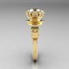 Modern Antique 10K Yellow Gold 1.5 Carat Zirconia Diamond Classic Armenian Wedding Ring AR123-10YGDCZ-2