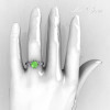 Modern Antique 14K White Gold 1.5 Carat Peridot Solitaire Engagement Ring AR127-14WGPE-4