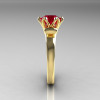Modern Antique 18K Yellow Gold 1.5 Carat Ruby Solitaire Engagement Ring AR127-18YGR-3