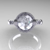 Italian Bridal 950 Platinum 1.5 Carat CZ Diamond Wedding Ring AR119-PLATDCZ-5