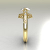 Italian Bridal 10K Yellow Gold 1.5 Carat CZ Diamond Wedding Ring AR119-10YGDCZ-3