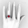 Italian Bridal 14K White Gold 1.5 Carat Ruby Diamond Wedding Ring AR119-14WGDR-5