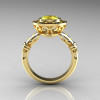 Modern Antique 18K Yellow Gold 1.0 Carat Yellow Cubic Zirconia Designer Engagement Ring RR131-18KYGYCZ-2
