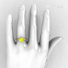 French 10K Yellow Gold 1.5 Carat Yellow Sapphire Designer Solitaire Engagement Ring R151-10KYGYS-4