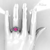 Modern Edwardian 14K White Gold 1.5 Carat Pink Sapphire Engagement Ring R155-14KWGPSS-4