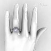 Classic 14K White Gold 1.0 Carat White Sapphire Diamond Bridal Engagement Ring R400-14WGDWS-5
