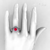 Classic 10K White Gold 1.0 Carat Ruby Diamond Bridal Engagement Ring R400-10KWGDR-5