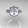 Modern Vintage 950 Platinum 2.5 Carat CZ Diamond Wedding Engagement Ring R167-PLATDCZ-3