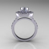 Classic 18K White Gold 1.5 Carat Cubic Zirconia Diamond Solitaire Wedding Ring R115-18KWGDCZ-2