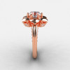 14K Rose Gold White Sapphire Diamond Wedding Ring Engagement Ring NN102-14KRGDWS-3