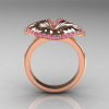 14K Rose Gold Light Pink Sapphire Water Lily Leaf Wedding Ring Engagement Ring NN121-14KRGLPS-2