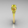 Classic 10K Yellow Gold 1.0 CT Yellow Topaz Solitaire Wedding Ring R203-10KYGYT-3