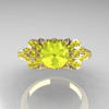 Classic 10K Yellow Gold 1.0 CT Yellow Topaz Solitaire Wedding Ring R203-10KYGYT-4