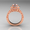 14K Rose Gold 1.0 Carat Cubic Zirconia Diamond Wedding Ring Engagement Ring R199-14KRGDCZ-2