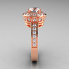 14K Rose Gold 1.0 Carat Cubic Zirconia Diamond Wedding Ring Engagement Ring R199-14KRGDCZ-3