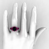 Modern Vintage 14K Pink Gold 3.0 CT Black Diamond Wedding Ring Engagement Ring R302-PGBD-5