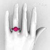 Modern Italian 14K Pink Gold 1.5 CT Pink Sapphire Wedding Ring Engagement Ring AR119-14KPGPS-5