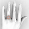 Classic Soleste 14K Rose Gold 1.0 Ct White Sapphire Diamond Ring R236-14RGDWS-5