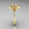Classic Soleste 14K Yelow Gold 1.0 Ct White Sapphire Diamond Ring R236-14YGDWS-3