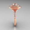 Classic Soleste 14K Rose Gold 1.0 Ct White Sapphire Diamond Ring R236-14RGDWS-3
