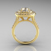 Classic Soleste 14K Yelow Gold 1.0 Ct White Sapphire Diamond Ring R236-14YGDWS-2