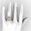 Classic Soleste 14K Yelow Gold 1.0 Ct White Sapphire Diamond Ring R236-14YGDWS-5