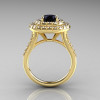 Classic Soleste 14K Yelow Gold 1.0 Ct Black Diamond Ring R236-14YGDBD-2