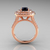 Classic Soleste 14K Rose Gold 1.0 Ct Black Diamond Ring R236-14RGDBD-2