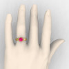 Classic Victorian 14K Yellow Gold 1.0 Ct Pink Sapphire Solitaire Engagement Ring R506-14KYGPS-4