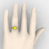 Classic Victorian 14K Yellow Gold 1.0 Ct Yellow Sapphire Solitaire Engagement Ring R506-14KYGYS-4