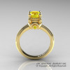 Classic Victorian 14K Yellow Gold 1.0 Ct Yellow Sapphire Solitaire Engagement Ring R506-14KYGYS-2
