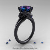 Art Masters 14K Black Gold 3.0 Ct Russian Alexandrite Dragon Engagement Ring R601-14KBGAL-2
