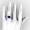 Modern Armenian 14K Rose Gold Lace 1.0 Ct Blue Sapphire Solitaire Engagement Ring R308-14KRGBS-4