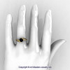 Modern French 14K Yellow Gold 1.0 Ct Black Diamond Engagement Ring Wedding Ring R376-14KYGBD-5